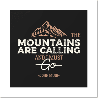 Mountain Whispers, John Muir Inspiration Quote Posters and Art